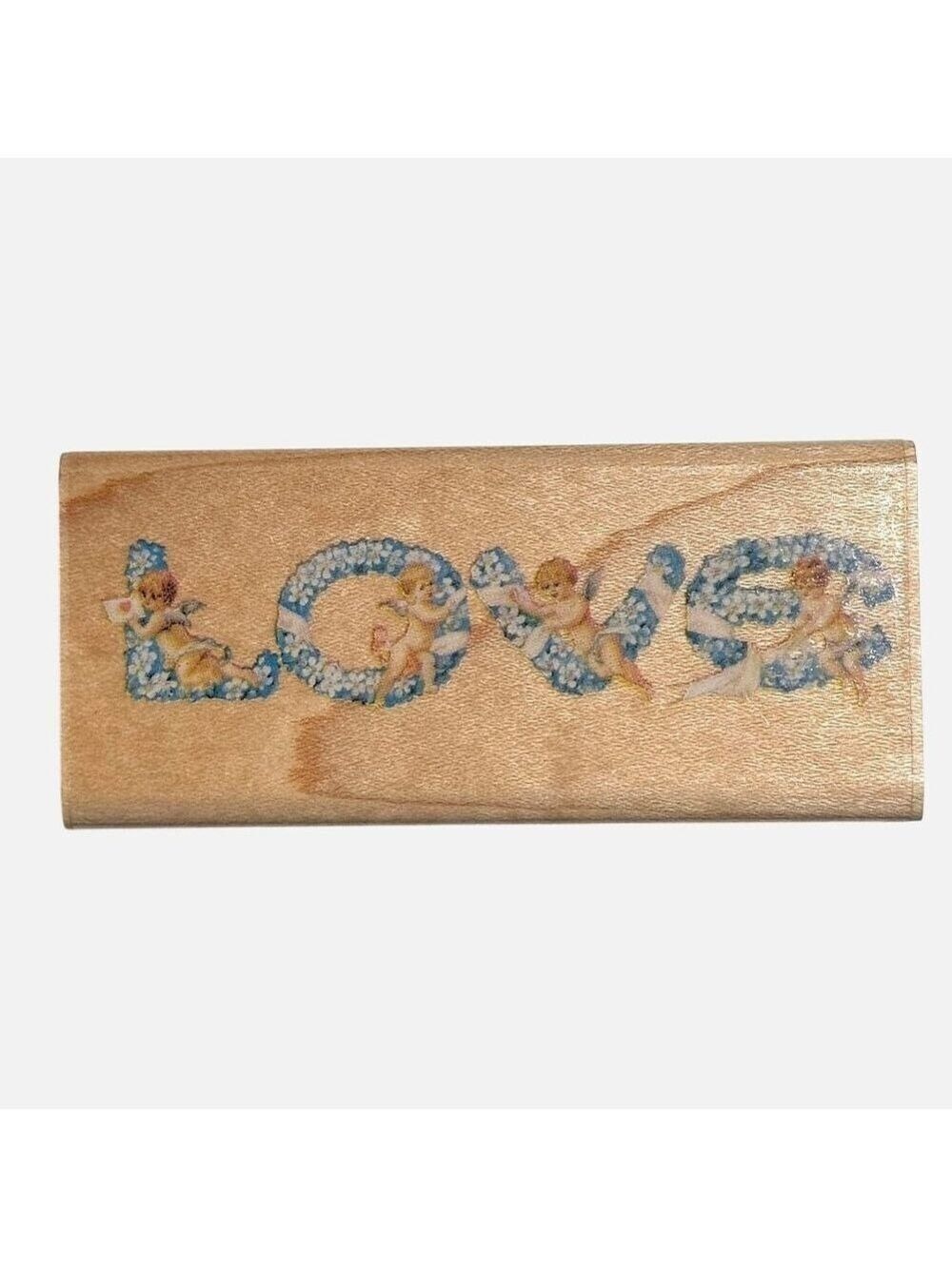 Rubber Stampede LOVE Cherub Stamp Cynthia Hart 1995 Wood Mount A731E Victorian